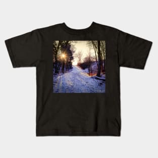 Sunset At The Entrance To Hemlock Ravine Park Kids T-Shirt